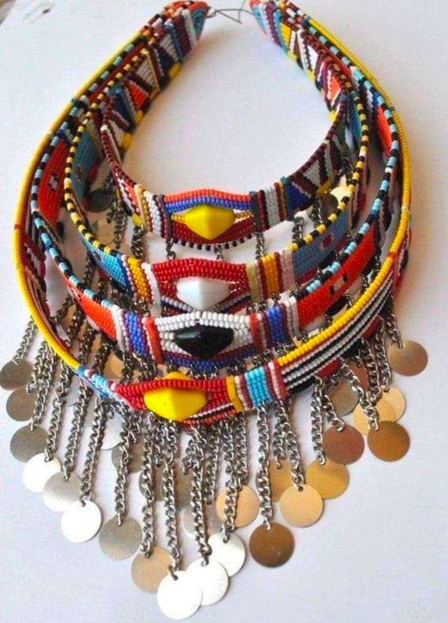 Maasai Kenyan Handmade Necklace - Image 4