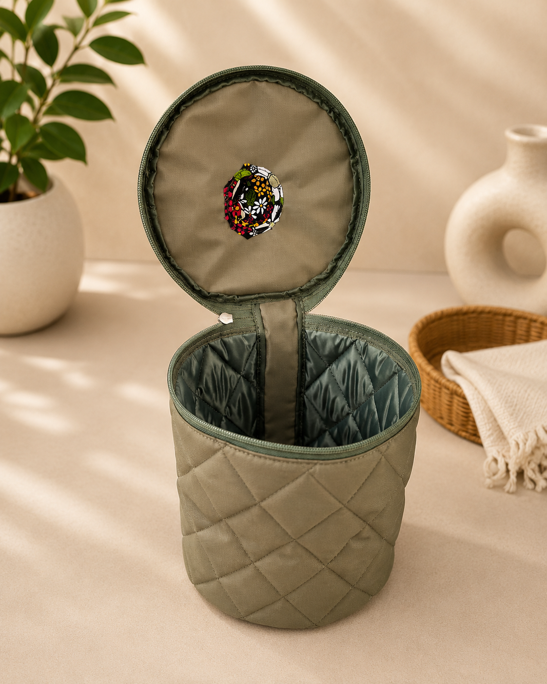 Quilted Insulated Water Bottle Carrier - Image 2
