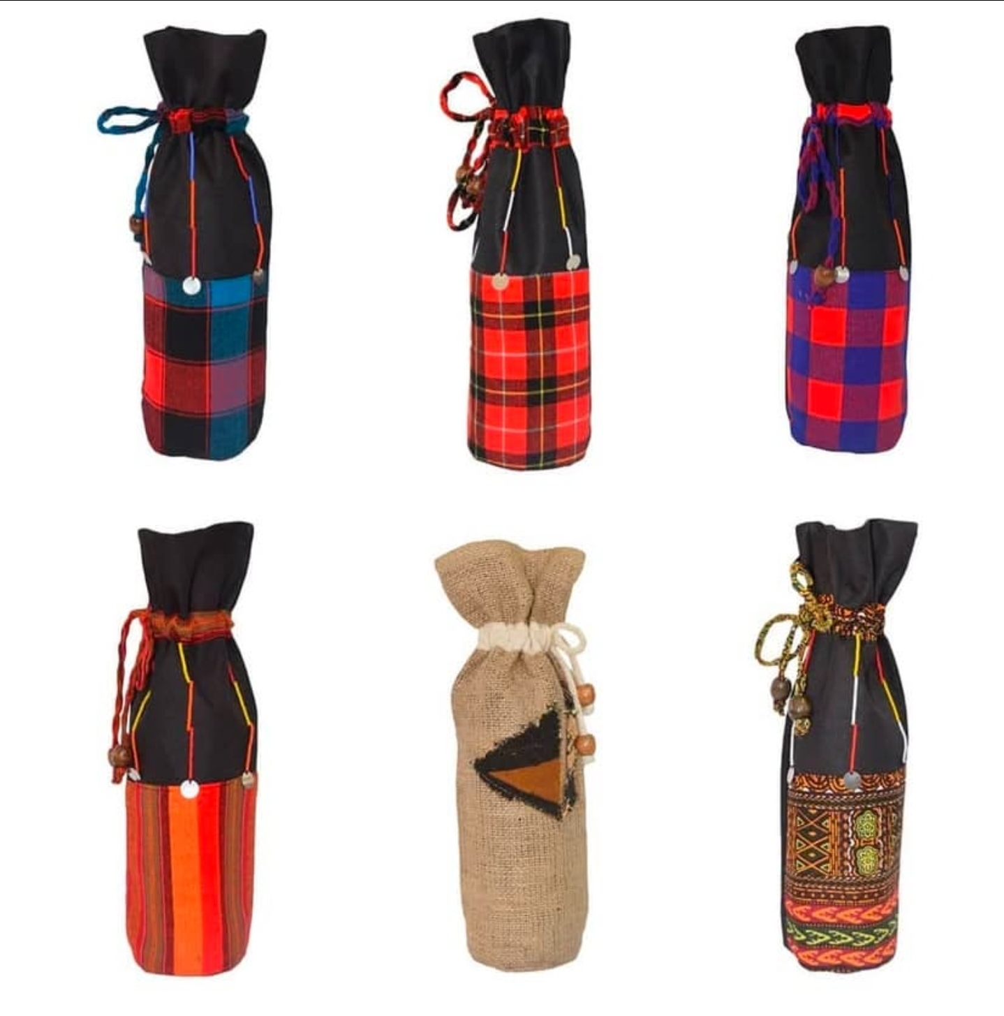 Handcrafted Maasai-Inspired Bottle & Wine Carrier - Image 2