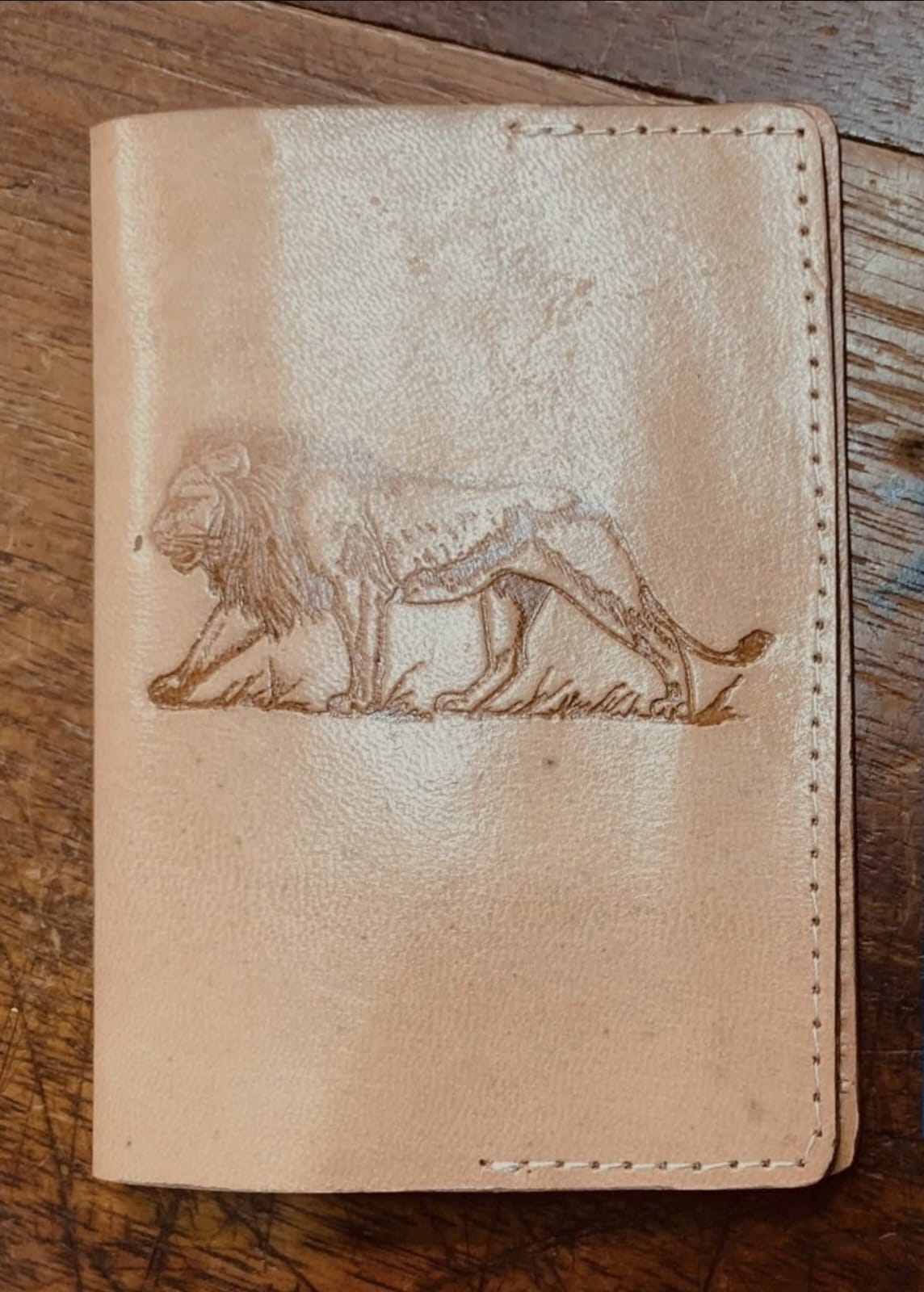 Handcrafted Elephant Leather Passport Holder - Image 6